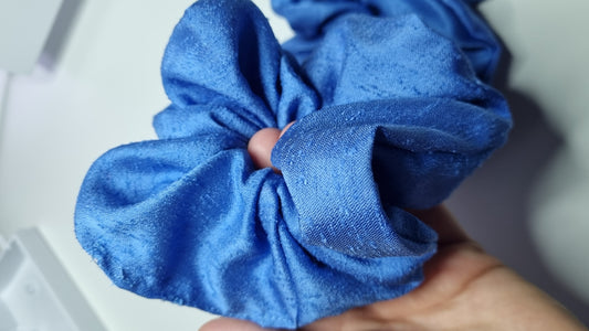 Blue scrunchies