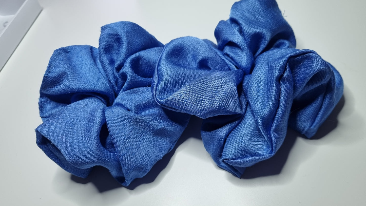 Blue scrunchies