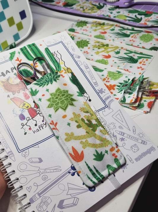 Cactus elastic A5 bookmark, pencil case