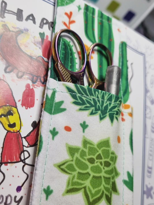 Cactus elastic A5 bookmark, pencil case