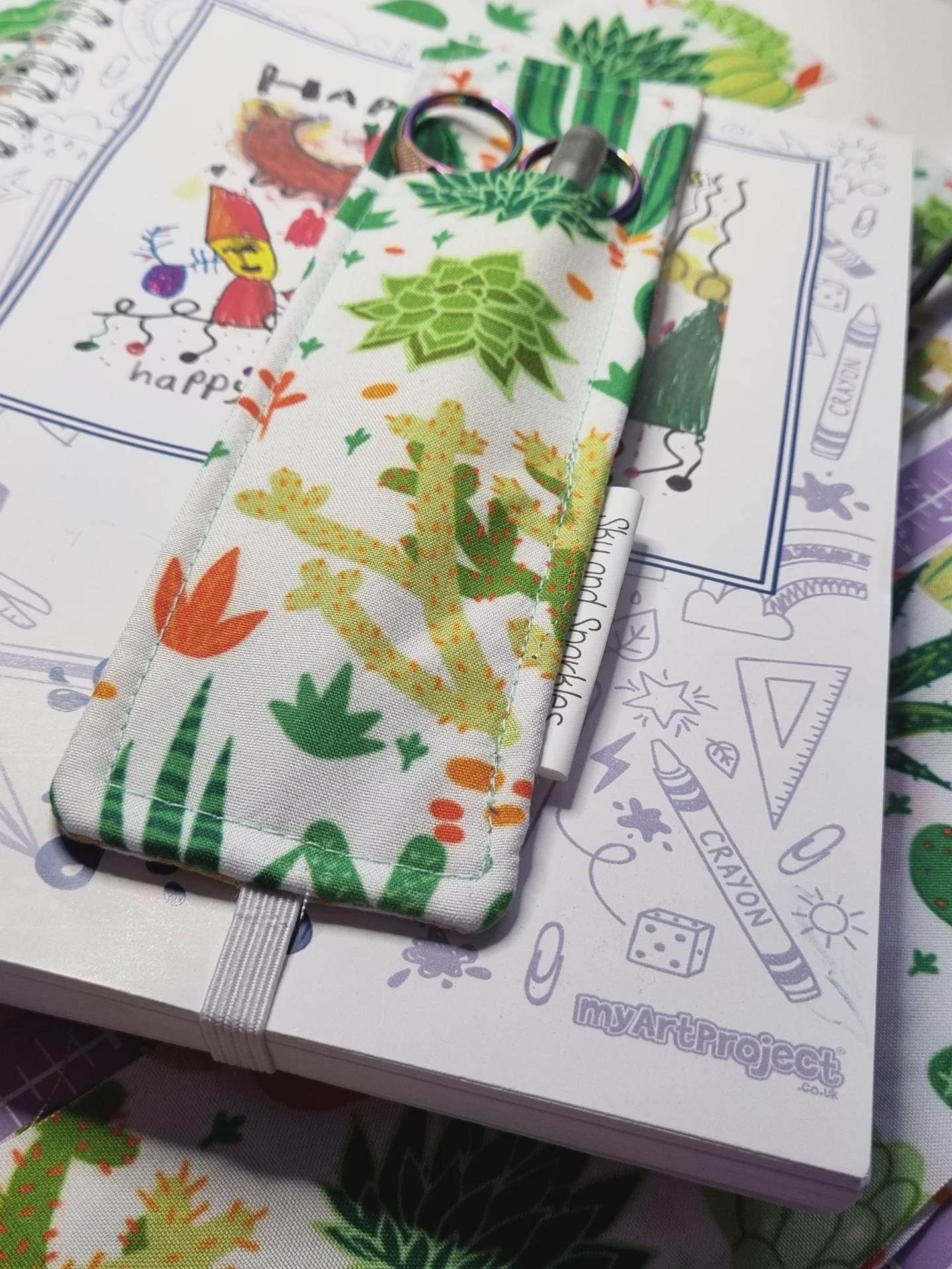 Cactus elastic A5 bookmark, pencil case