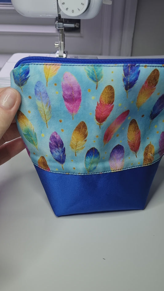 Feather cosmetic bag