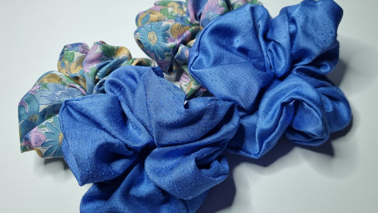 Blue scrunchies